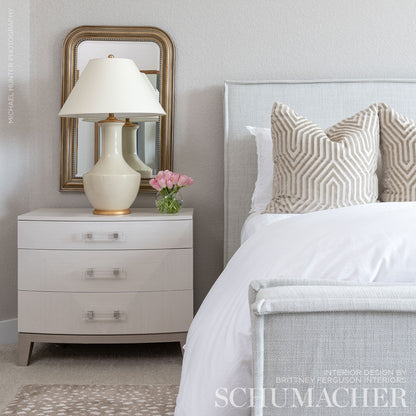 SCHUMACHER FABRIC  MARY MCDONALD VANDERBILT VELVET   DOVE   - 66190