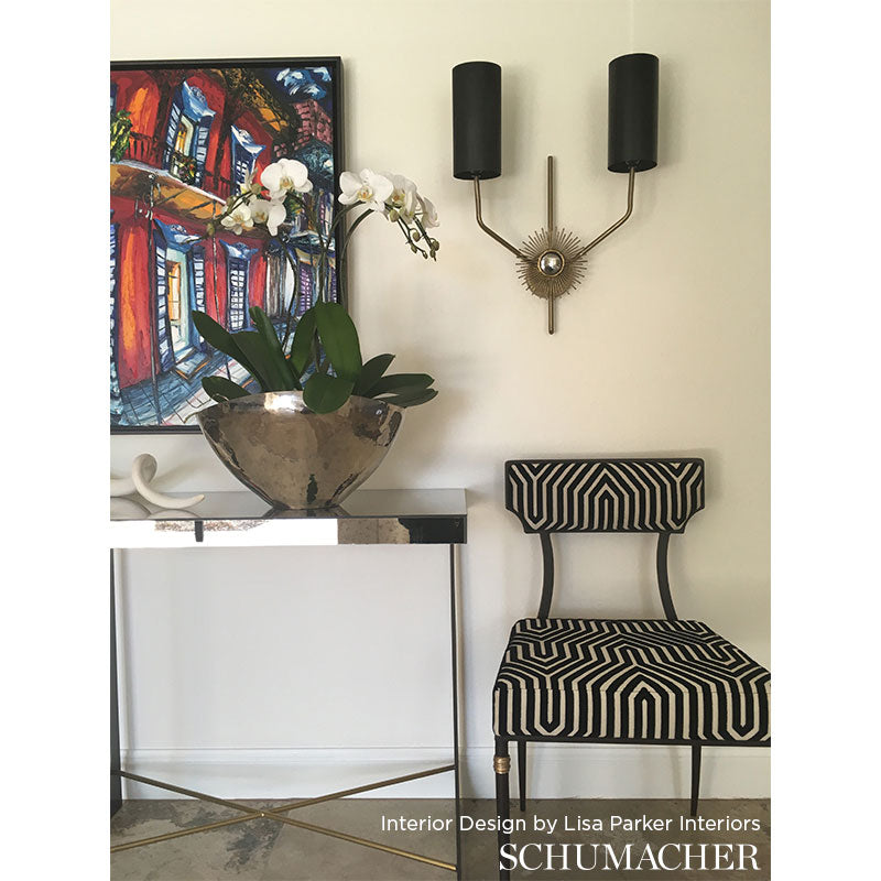 SCHUMACHER FABRIC  MARY MCDONALD VANDERBILT VELVET   Noir   - 66192