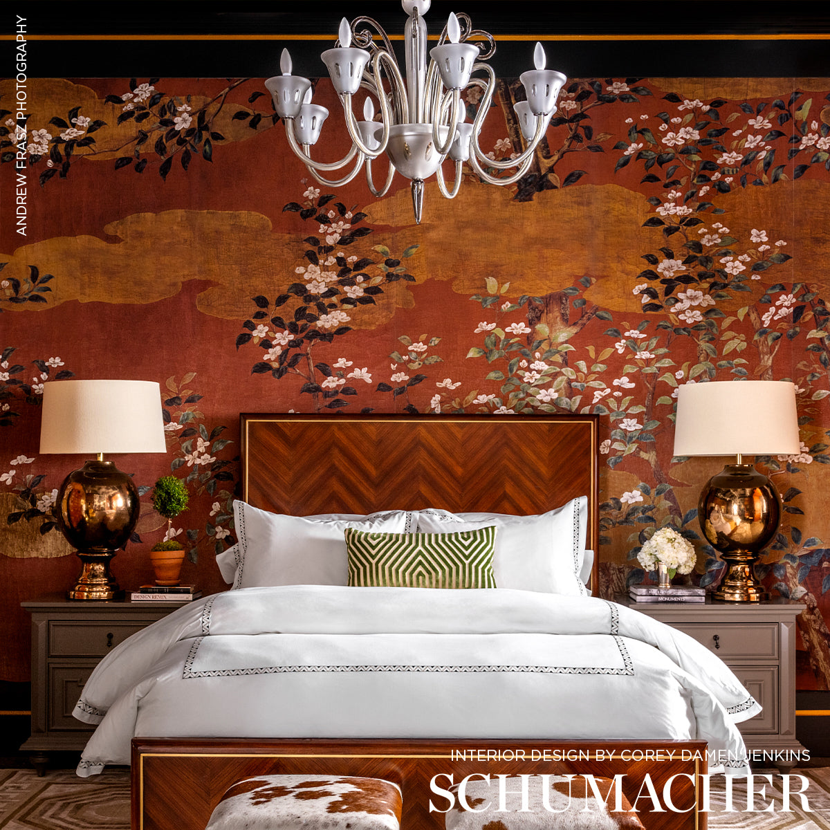 SCHUMACHER FABRIC  CUT & PATTERNED VELVETS VANDERBILT VELVET   LETTUCE   - 66193