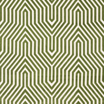 SCHUMACHER FABRIC  CUT & PATTERNED VELVETS VANDERBILT VELVET   LETTUCE   - 66193