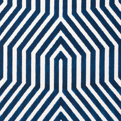 SCHUMACHER  CUT & PATTERNED VELVETS VANDERBILT VELVET VELVETS,CUT VELVET,HIGH PERFORMANCE VELVETS,CUT VELVET,HIGH PERFORMANCE BLEU   - 66194