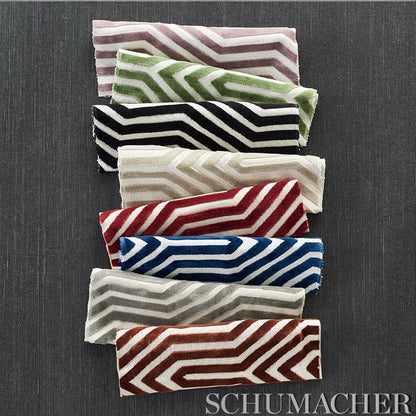 SCHUMACHER  CUT & PATTERNED VELVETS VANDERBILT VELVET VELVETS,CUT VELVET,HIGH PERFORMANCE VELVETS,CUT VELVET,HIGH PERFORMANCE BLEU   - 66194