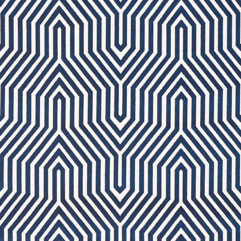 SCHUMACHER  CUT & PATTERNED VELVETS VANDERBILT VELVET VELVETS,CUT VELVET,HIGH PERFORMANCE VELVETS,CUT VELVET,HIGH PERFORMANCE BLEU   - 66194