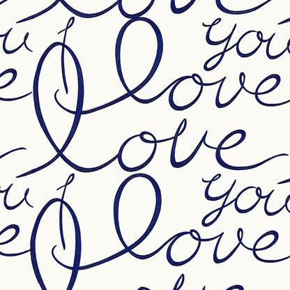 SCHUMACHER  FLIGHT OF FANCY Love WOVEN WOVEN BLUEBERRY   - 66201