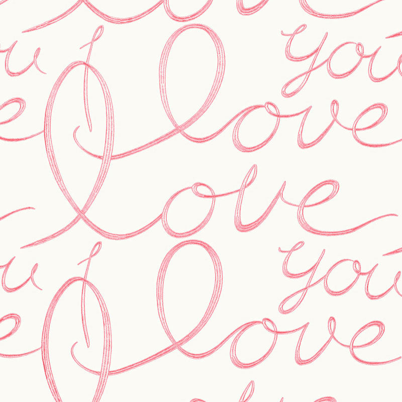 SCHUMACHER  FLIGHT OF FANCY Love WOVEN WOVEN PINK LEMONADE   - 66202