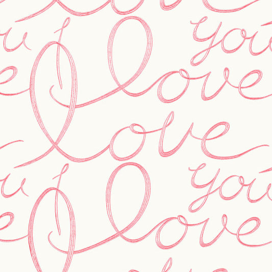 SCHUMACHER  FLIGHT OF FANCY Love WOVEN WOVEN PINK LEMONADE   - 66202