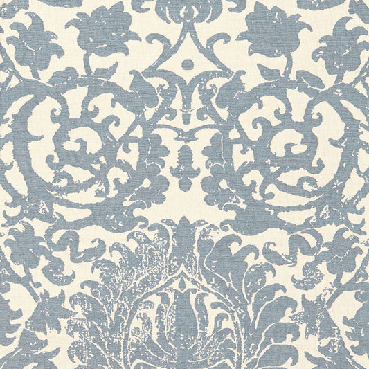 SCHUMACHER  PALAZZO AREZZO LINEN DAMASK PATTERN WOVENS PATTERN WOVENS AZURE   - 66361