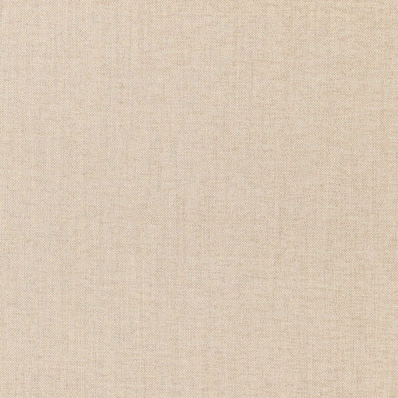 Beige woven linen fabric close-up with natural fibers and soft grain.