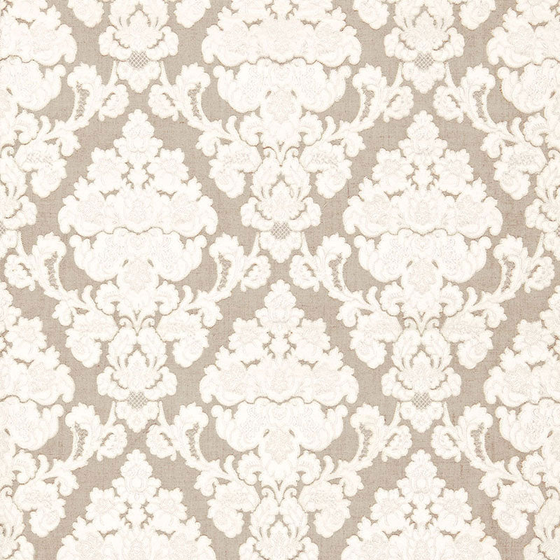 SCHUMACHER  PALAZZO MONTALCINO APPLIQU?? DAMASK PATTERN WOVENS PATTERN WOVENS LINEN   - 66590