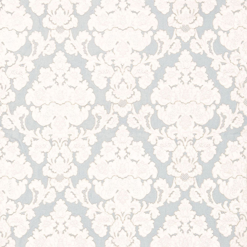 SCHUMACHER  PALAZZO MONTALCINO APPLIQU?? DAMASK PATTERN WOVENS PATTERN WOVENS ROBIN'S EGG   - 66591
