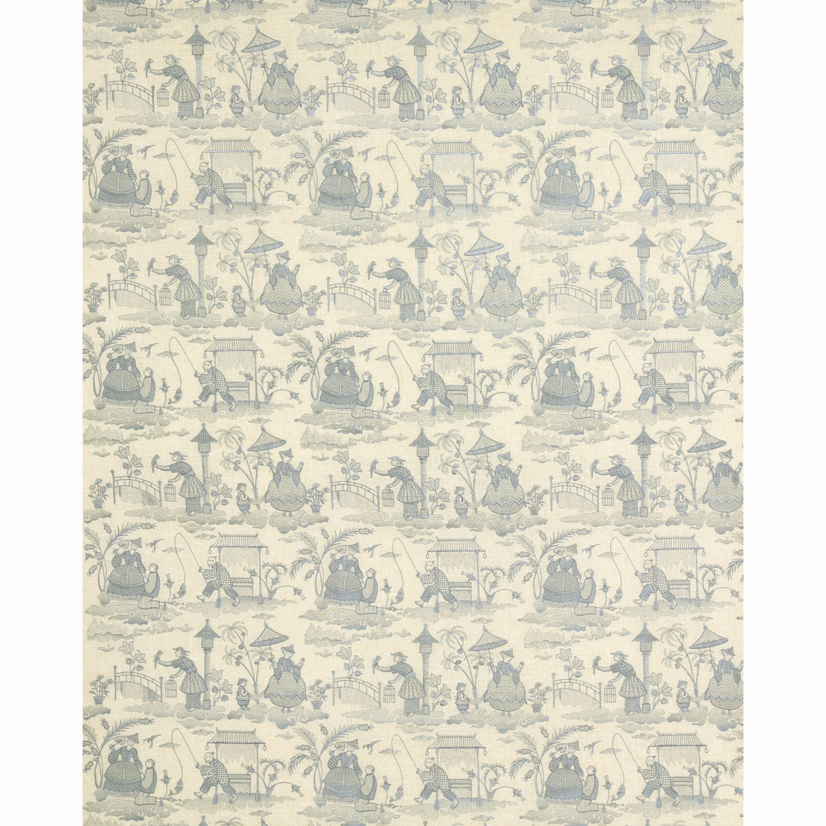 SCHUMACHER  PALAZZO Bassano Embroidered Toile WOVEN WOVEN DELFT   - 66600