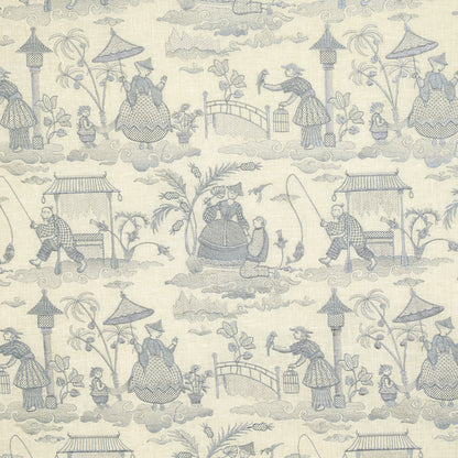 SCHUMACHER  PALAZZO Bassano Embroidered Toile WOVEN WOVEN DELFT   - 66600