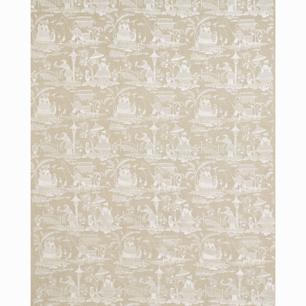 SCHUMACHER  PALAZZO Bassano Embroidered Toile WOVEN WOVEN LINEN   - 66601