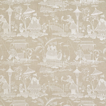 SCHUMACHER  PALAZZO Bassano Embroidered Toile WOVEN WOVEN LINEN   - 66601