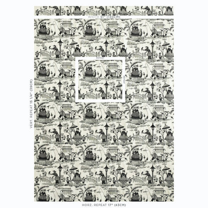 SCHUMACHER  PERENNIAL FAVORITES Bassano Embroidered Toile WOVEN WOVEN BLACK   - 66602