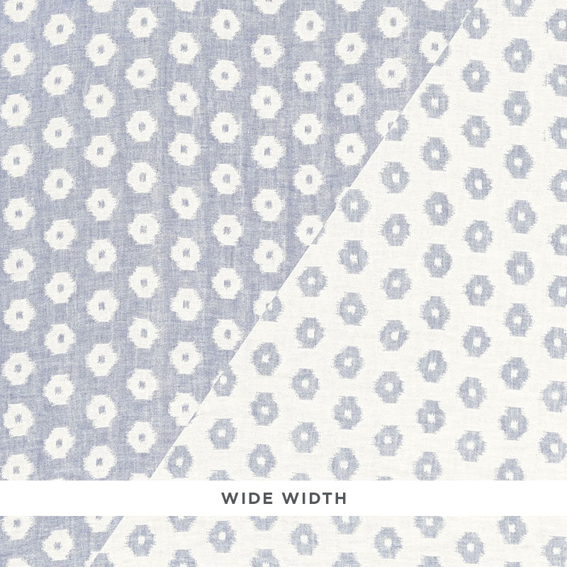 SCHUMACHER  PALAZZO TIMUR WEAVE MATELASSE,PATTERN WOVENS INDIGO   - 66612