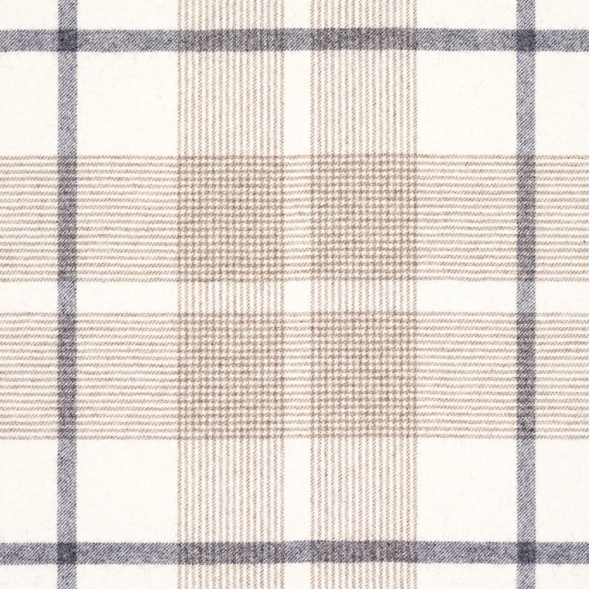 SCHUMACHER  LUXE LODGE MONTANA WOOL PLAID PATTERN WOVENS,HIGH PERFORMANCE PATTERN WOVENS,HIGH PERFORMANCE NEUTRAL   - 66664