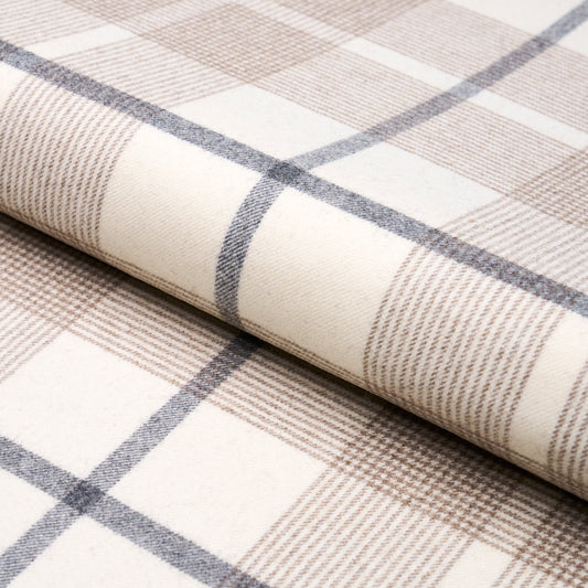 SCHUMACHER  LUXE LODGE MONTANA WOOL PLAID PATTERN WOVENS,HIGH PERFORMANCE PATTERN WOVENS,HIGH PERFORMANCE NEUTRAL   - 66664