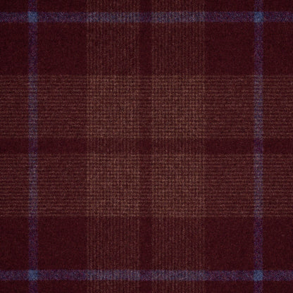 SCHUMACHER FABRIC  A COUNTRY LIFE MONTANA WOOL PLAID   BURGUNDY   - 66665