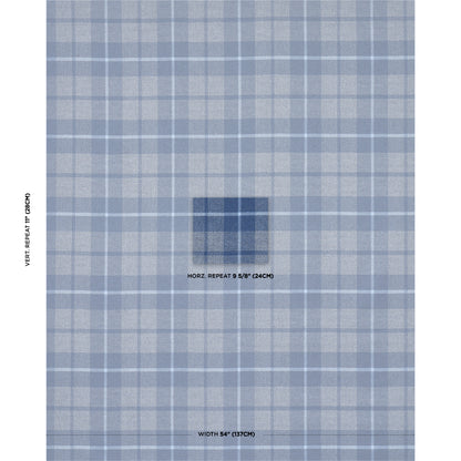 SCHUMACHER  A COUNTRY LIFE MONTANA WOOL PLAID WOVEN WOVEN SLATE   - 66668