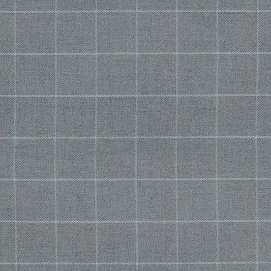 SCHUMACHER  LUXE LODGE BANCROFT WOOL PLAID PATTERN WOVENS PATTERN WOVENS OXFORD GREY   - 66773