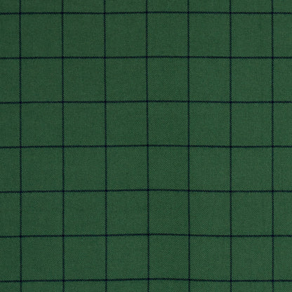 SCHUMACHER FABRIC  A COUNTRY LIFE BANCROFT WOOL PLAID   GREEN   - 66776