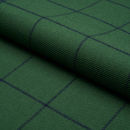 SCHUMACHER FABRIC  A COUNTRY LIFE BANCROFT WOOL PLAID   GREEN   - 66776