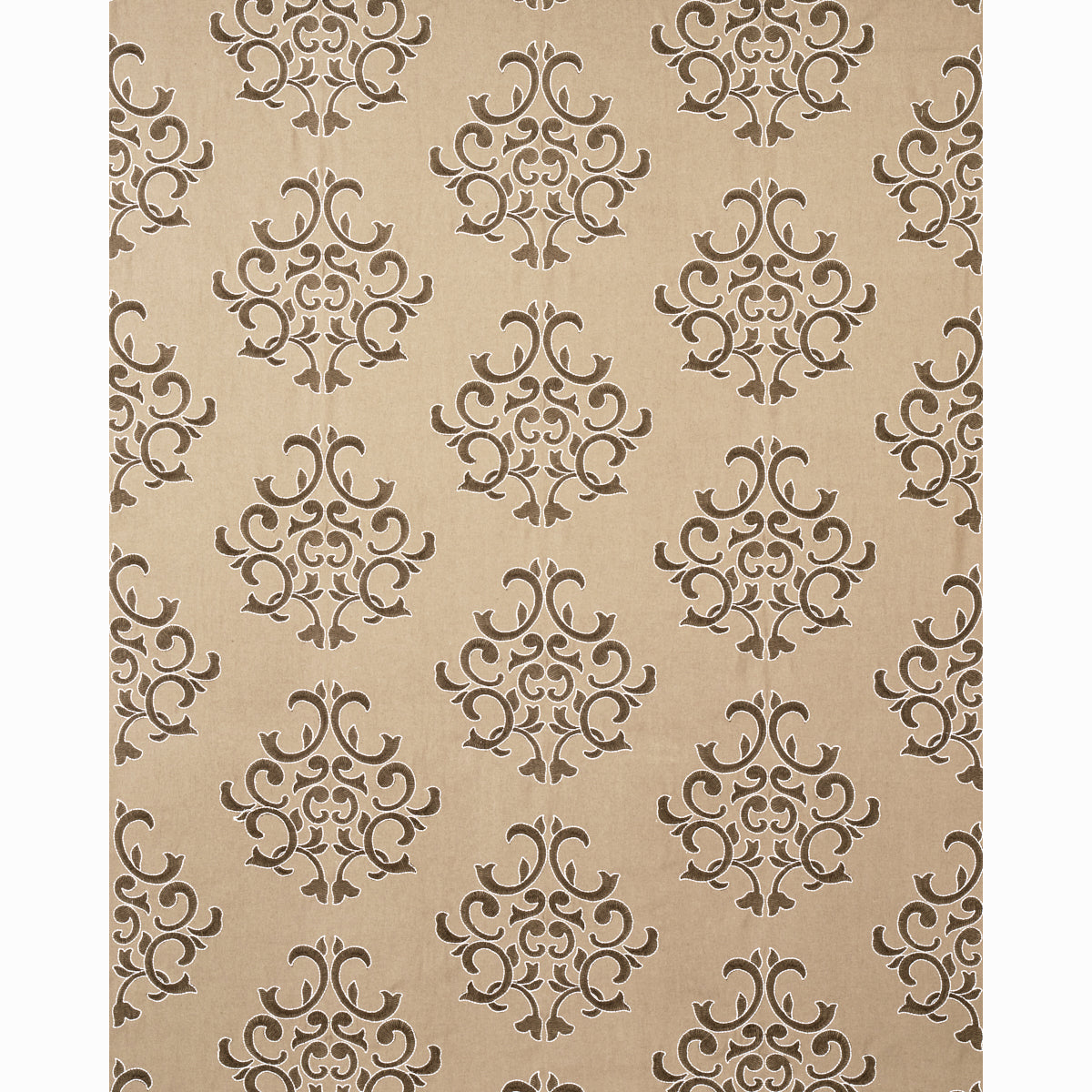 SCHUMACHER  OTTOMAN CHIC Byron Embroidered Wool WOVEN WOVEN BUCKSKIN   - 66831