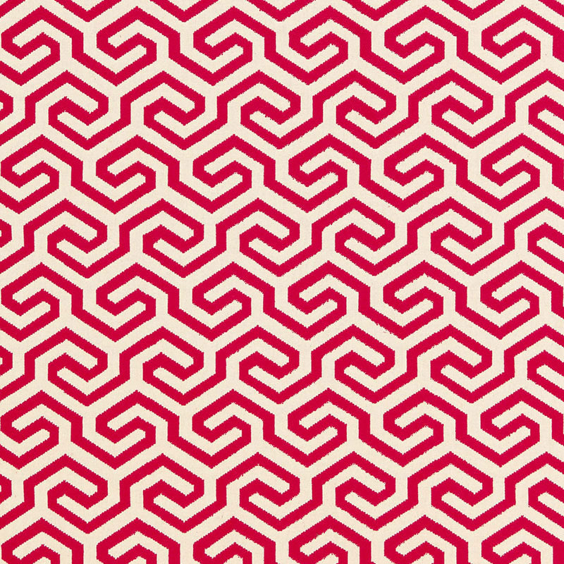 SCHUMACHER  CHROMA MING FRET PATTERN WOVENS PATTERN WOVENS CERISE   - 66880