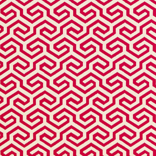 SCHUMACHER  CHROMA MING FRET PATTERN WOVENS PATTERN WOVENS CERISE   - 66880