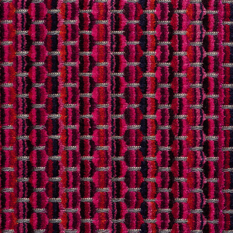 SCHUMACHER FABRIC  CUT & PATTERNED VELVETS DOWNTOWN VELVET   GARNET   - 66914