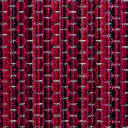 SCHUMACHER FABRIC  CUT & PATTERNED VELVETS DOWNTOWN VELVET   GARNET   - 66914