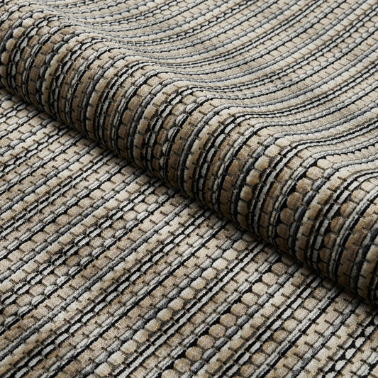 SCHUMACHER  CUT & PATTERNED VELVETS DOWNTOWN VELVET VELVETS VELVETS PEBBLE   - 66916