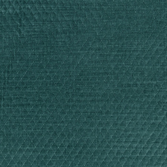 SCHUMACHER  CHROMA PALEY QUILTED VELVET VELVETS VELVETS PEACOCK   - 66924
