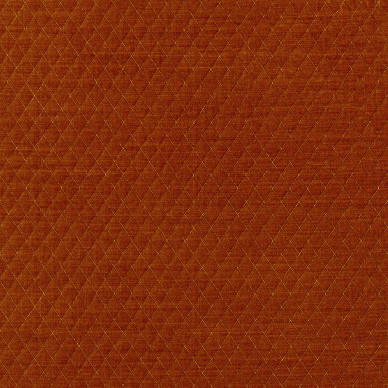 SCHUMACHER  CHROMA PALEY QUILTED VELVET VELVETS VELVETS CHINESE ORANGE   - 66925