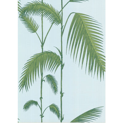 COLE & SON PALM LEAVES PRINT--BOTANICAL & FLORAL-TROPICAL LIGHT BLUE,GREEN,   - 66/2010.CS.0