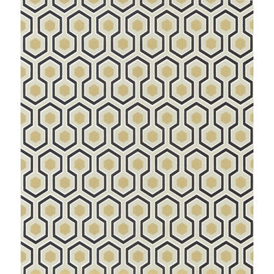 COLE & SON HICKS' HEXAGON PRINT--MODERN-GEOMETRIC BLACK AND BRONZE   - 66/8056.CS.0