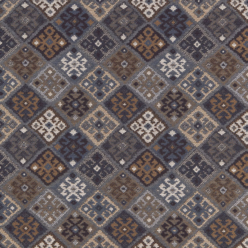 SCHUMACHER  LUXE LODGE KILIM WEAVE PATTERN WOVENS PATTERN WOVENS DENIM   - 67141