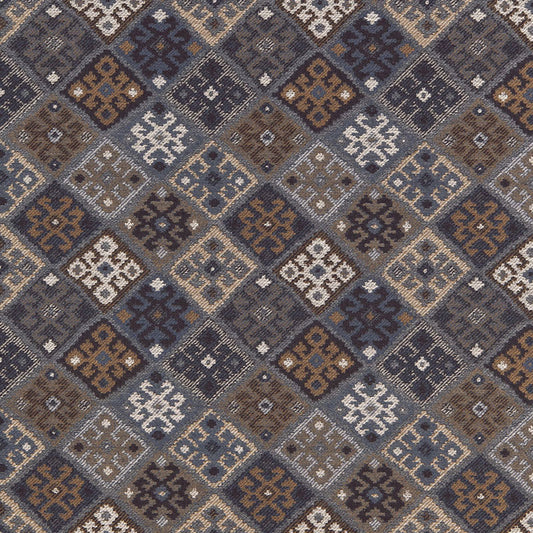 SCHUMACHER  LUXE LODGE KILIM WEAVE PATTERN WOVENS PATTERN WOVENS DENIM   - 67141