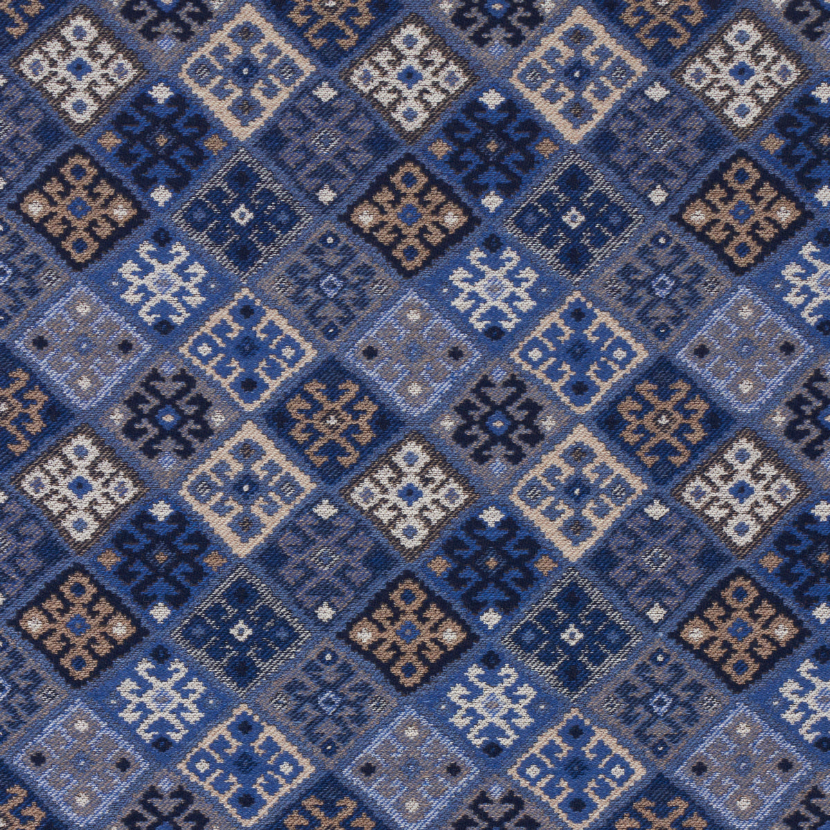 SCHUMACHER  LUXE LODGE KILIM WEAVE PATTERN WOVENS PATTERN WOVENS BLUE   - 67143