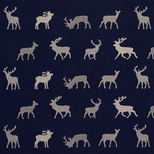 SCHUMACHER  LUXE LODGE CARIBOU EMBROIDERY EMBROIDERIES EMBROIDERIES NAVY   - 67162