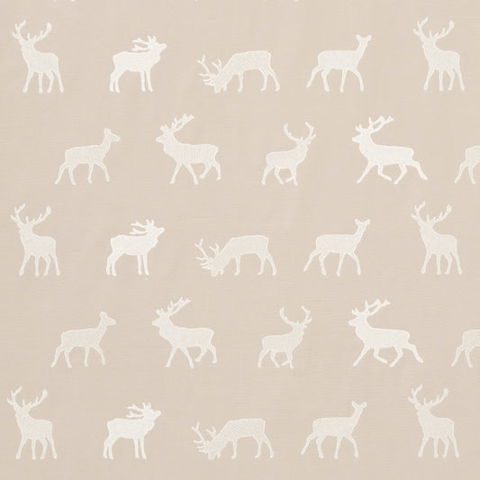 SCHUMACHER  LUXE LODGE CARIBOU EMBROIDERY EMBROIDERIES EMBROIDERIES PARCHMENT   - 67163