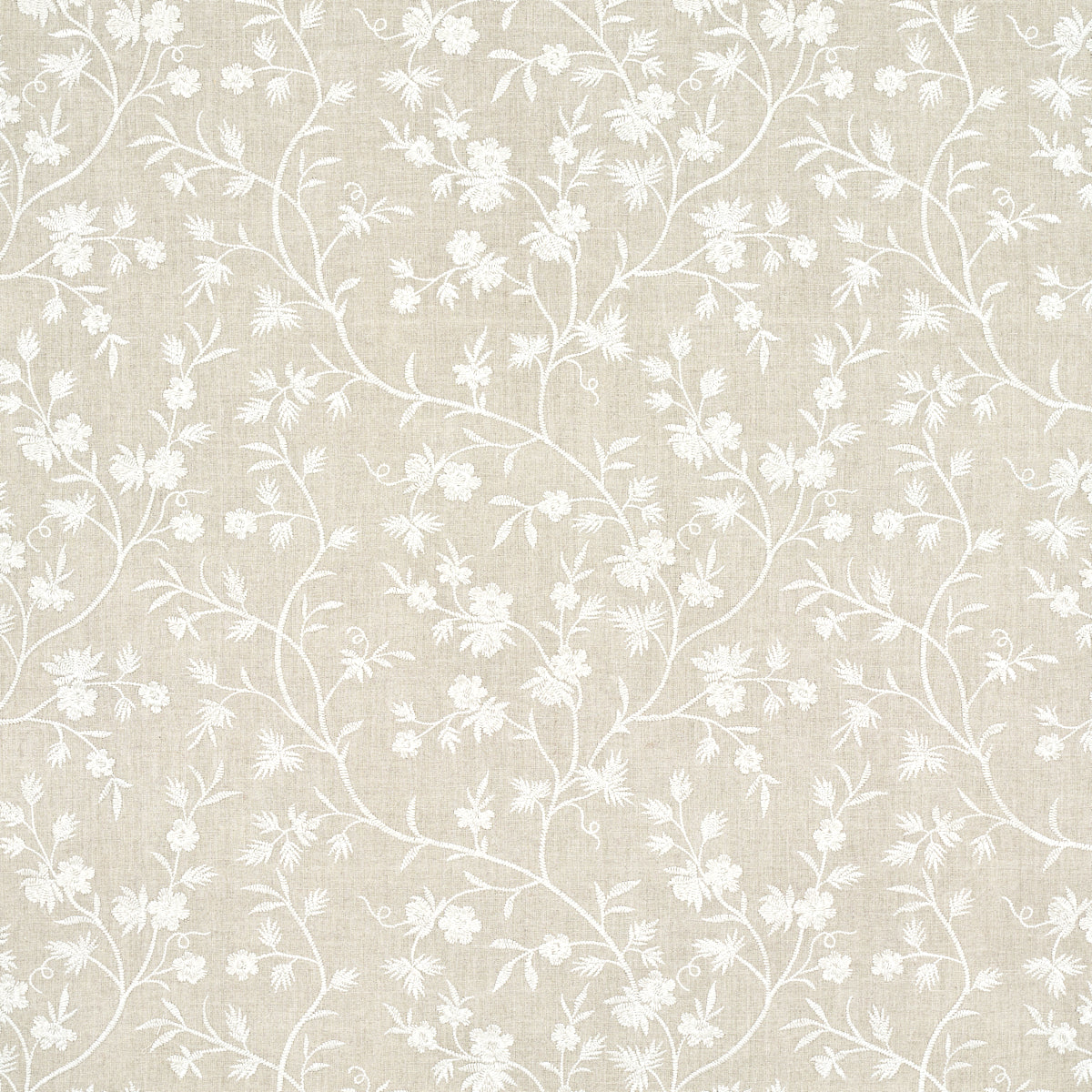 SCHUMACHER  AU NATUREL Wildflower Embroidery EMBROIDERIES,SHEERS & CASEMENTS EMBROIDERIES,SHEERS & CASEMENTS LINEN   - 67190
