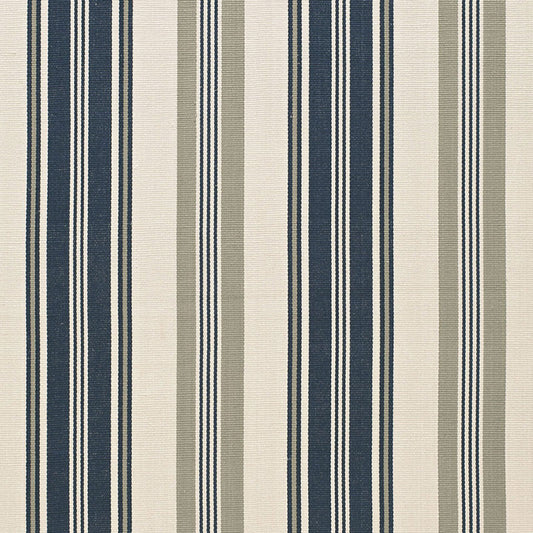 SCHUMACHER  AU NATUREL FJORD STRIPE PATTERN WOVENS PATTERN WOVENS INDIGO   - 67480