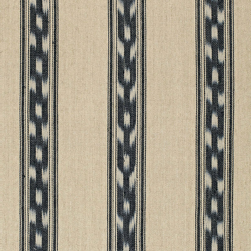 SCHUMACHER  IKAT COLLECTION MOJAVE IKAT STRIPE PATTERN WOVENS,HIGH PERFORMANCE PATTERN WOVENS,HIGH PERFORMANCE EBONY   - 67510