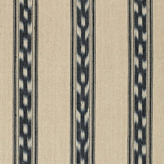 SCHUMACHER  IKAT COLLECTION MOJAVE IKAT STRIPE PATTERN WOVENS,HIGH PERFORMANCE PATTERN WOVENS,HIGH PERFORMANCE EBONY   - 67510
