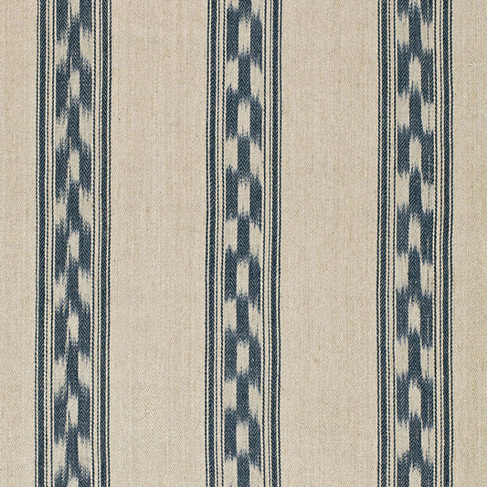 SCHUMACHER  IKAT COLLECTION MOJAVE IKAT STRIPE PATTERN WOVENS,HIGH PERFORMANCE PATTERN WOVENS,HIGH PERFORMANCE INDIGO   - 67511