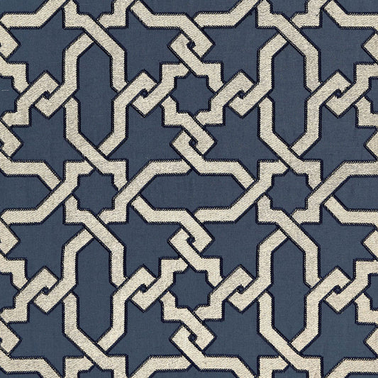 SCHUMACHER  AU NATUREL CORDOBA EMBROIDERY EMBROIDERIES EMBROIDERIES INDIGO   - 67570