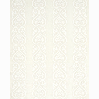 SCHUMACHER  ESSENTIALS: SHEERS & CASEMENTS MEDICI EMBROIDERED SHEER EMBROIDERIES,SHEERS & CASEMENTS EMBROIDERIES,SHEERS & CASEMENTS BLANC   - 67640