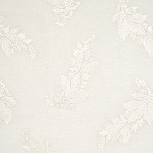 SCHUMACHER  ESSENTIALS: SHEERS & CASEMENTS CONTESSA EMBROIDERED SHEER EMBROIDERIES,SHEERS & CASEMENTS EMBROIDERIES,SHEERS & CASEMENTS IVORY   - 67710
